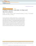 Cover page: Scaling of domain cascades in stripe and skyrmion phases