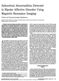 Cover page: Subcortical Abnormalities Detected in Bipolar Affective Disorder Using Magnetic Resonance Imaging: Clinical and Neuropsychological Significance