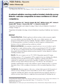 Cover page: A National Radiation Oncology Medical Student Clerkship Survey: Didactic Curricular Components Increase Confidence in Clinical Competency