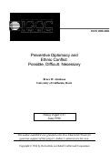 Cover page: Policy Paper 27: Preventive Diplomacy and Ethnic Conflict: Possible, Difficult, Necessary