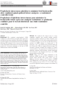 Cover page: Prophylactic intravenous ephedrine to minimize fetal bradycardia after combined spinal-epidural labour analgesia: a randomized controlled study