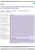 Cover page: Using an animal model to predict the effective human dose for oral multiple sclerosis drugs