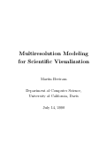 Cover page: Multiresolution Modeling for Scientific Visualization