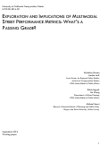 Cover page of Exploration and Implications of Multimodal Street Performance Metrics: What’s a Passing Grade?