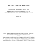 Cover page: More visible effects of the hidden sector