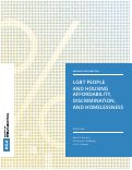 Cover page: LGBT People and Housing Affordability, Discrimination, and Homelessness