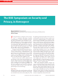 Cover page: The IEEE Symposium on Security and Privacy, in Retrospect