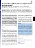 Cover page: Conserved transcriptomic profiles underpin monogamy across vertebrates