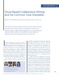 Cover page: Cloud-Based Collaborative Writing and the Common Core Standards.
