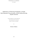 Cover page: Application of Clustering Techniques to Study Environmental Characteristics of Microbialite-Bearing Aquatic Systems