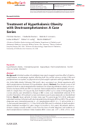 Cover page: Treatment of Hypothalamic Obesity with Dextroamphetamine: A Case Series