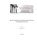 Cover page: Racial Segregation and Educational Outcomes in Metropolitan Boston