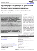 Cover page: Boosting Microglial Lipid Metabolism via TREM2 Signaling by Biomimetic Nanoparticles to Attenuate the Sevoflurane‐Induced Developmental Neurotoxicity