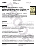 Cover page: Impacts of Comorbidities on the Association between Arterial Stiffness and Obstructive Sleep Apnea in the Elderly