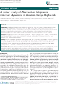 Cover page: A cohort study of Plasmodium falciparum infection dynamics in Western Kenya Highlands