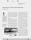 Cover page: Temperament, Consensus and Collaboration     [Forum - AIA Committee on Design]