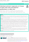 Cover page: Individual and joint trajectories of change in bone, lean mass and physical performance in older men.