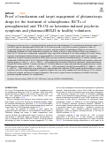 Cover page: Proof of mechanism and target engagement of glutamatergic drugs for the treatment of schizophrenia: RCTs of pomaglumetad and TS-134 on ketamine-induced psychotic symptoms and pharmacoBOLD in healthy volunteers