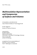 Cover page: Multiresolution Representation and Compression of Surfaces and Volumes