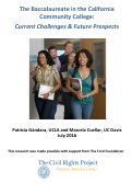 Cover page: The Baccalaureate in the California Community College: Current Challenges &amp; Future Prospects