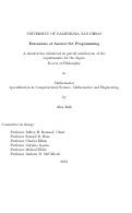 Cover page: Extensions of Answer Set Programming