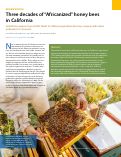 Cover page: Three decades of “Africanized” honey bees in California