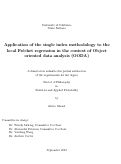 Cover page: Application of the single index methodology to the local Fréchet regression in the context of Object oriented data analysis (OODA).