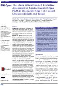 Cover page: The China Patient-Centred Evaluative Assessment of Cardiac Events (China PEACE)-Prospective Study of 3-Vessel Disease: rationale and design