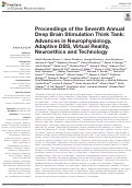 Cover page: Proceedings of the Seventh Annual Deep Brain Stimulation Think Tank: Advances in Neurophysiology, Adaptive DBS, Virtual Reality, Neuroethics and Technology