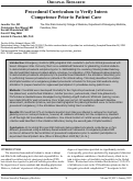 Cover page: Procedural Curriculum to Verify Intern  Competence Prior to Patient Care