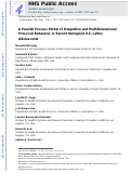 Cover page: A Parallel Process Model of Integration and Multidimensional Prosocial Behaviors in Recent Immigrant U.S. Latinx Adolescents.