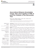 Cover page: Associations Between Amantadine Usage, Gait, and Cognition in PSP: A post-hoc Analysis of the Davunetide Trial