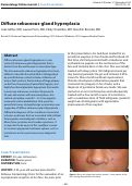 Cover page: Diffuse sebaceous-gland hyperplasia