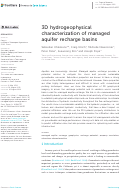 Cover page: 3D hydrogeophysical characterization of managed aquifer recharge basins