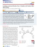 Cover page of Localizing Isomerized Residue Sites in Peptides with Tandem Mass Spectrometry.