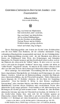 Cover page: Goethes Chinesisch-Deutsche Jahres- und Tageszeiten