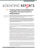 Cover page: Tracking of Normal and Malignant Progenitor Cell Cycle Transit in a Defined Niche