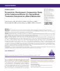 Cover page: Prospective, Randomized, Comparative Study of the Cutaneous Effects of a Topical Body Treatment Compared to a Bland Moisturizer