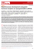 Cover page: Rapid biosensor development using plant hormone receptors as reprogrammable scaffolds