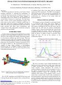 Cover page: Final focus system for high intensity beams