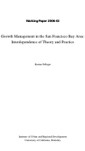 Cover page: Growth Management in the San Francisco Bay Area: Interdependence of Theory and Practice