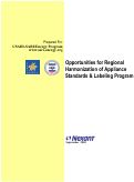 Cover page: Opportunities for regional harmonization of appliance standards and l abeling program