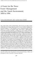 Cover page: A Forest for the Trees: Forest Management and the Yurok Environment, 1850 to 1994