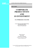 Cover page: Corporate Productivity and I/S Investment