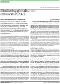 Cover page: Monitoring global carbon emissions in 2022