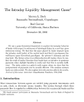Cover page: The Intraday Liquidity Management Game