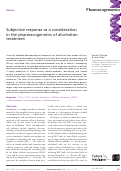 Cover page: Subjective response as a consideration in the pharmacogenetics of alcoholism treatment.
