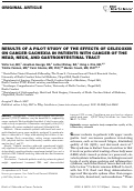 Cover page: Results of a pilot study of the effects of celecoxib on cancer cachexia in patients with cancer of the head, neck, and gastrointestinal tract