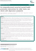 Cover page: An interprofessional nurse-led mental health promotion intervention for older home care clients with depressive symptoms