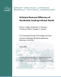 Cover page: Pollutant Removal Efficiency of Residential Cooking Exhaust Hoods